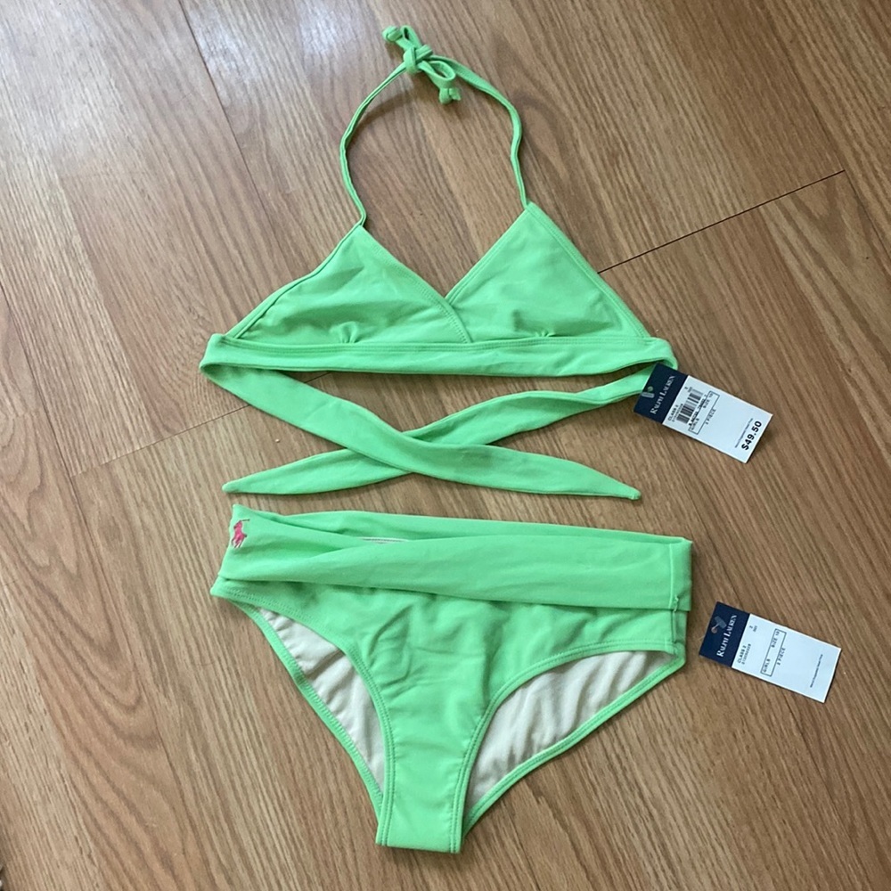 Ralph Lauren Lime Green Kids Bikini